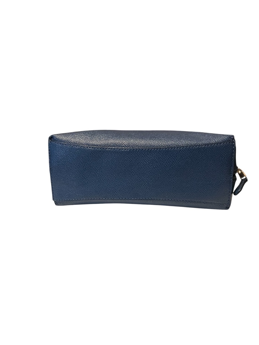 CoachNavy Blue Pebbled Leather Toiletry Pouch with Gold Logo - Picture 3 of 4